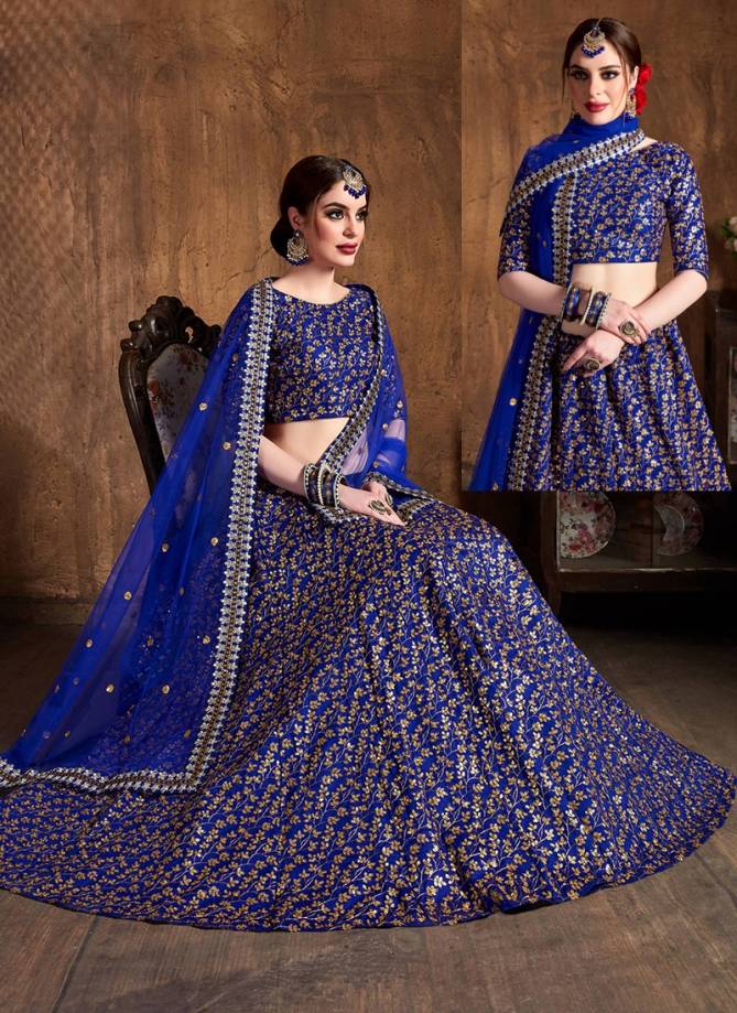 ZEEL CLOTHING CULTURAL Stylish Fancy Designer Wedding Wear Raw Silk Dori Badla And Sequins Embroidey Work Lehenga Choli Collection